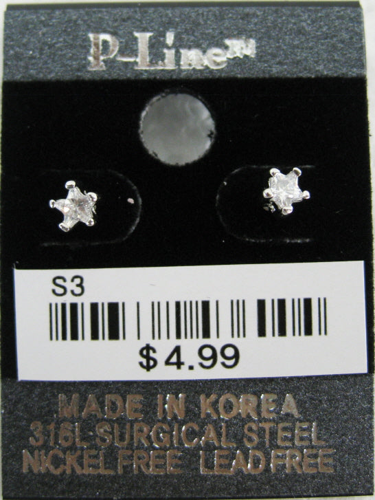 CZ_SH Cubic Earring StarHeart