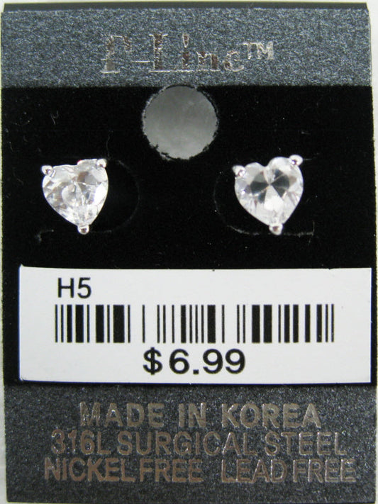 CZ_SH Cubic Earring StarHeart