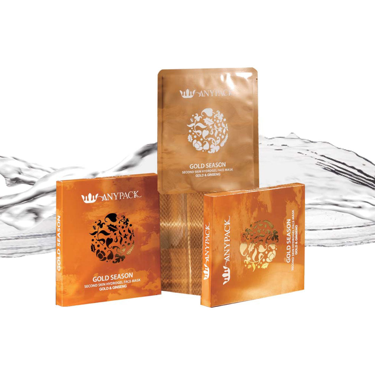 Anypack Gold Season Second Skin Hydrogel Mask - 4pcs/set